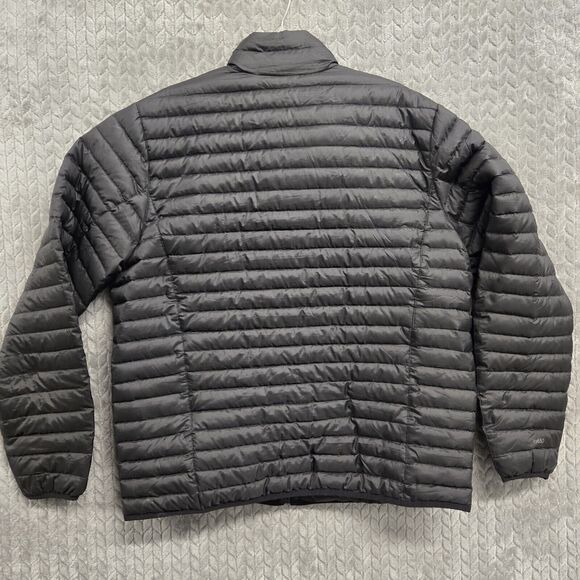 Eddie Bauer Mens Large Black Down Puffer Jacket EB650 Univ. Of Arkansas Logo - Picture 11 of 12